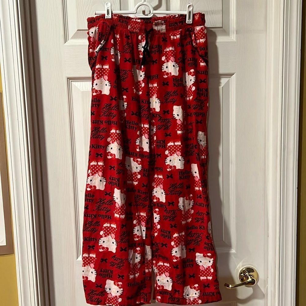 Hello Kitty size large ladies pajama pants.
